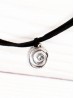 Black Multi-Rope Necklace W/ Swirl Pendant (10 pcs)